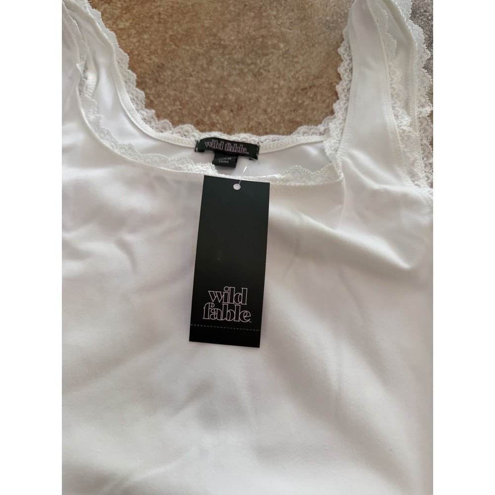 Women's Wild Fable White Game Day Lace Drop Waist Mini Skater Dress XXS NWT - Picture 5 of 7